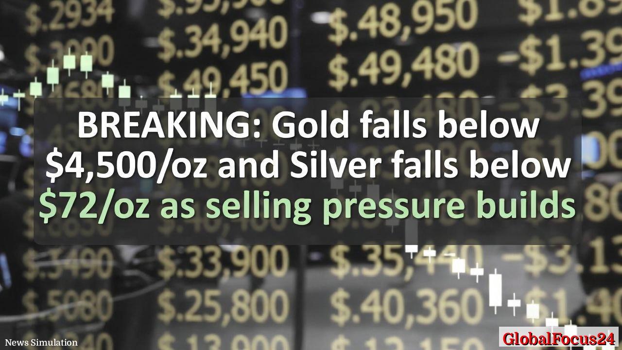Gold Dives: Gold Slips Below $4,500, Silver Under $72 as Market Selloff Deepens - 1